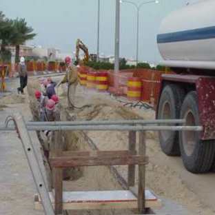 Thrust Boring Works at Jubail-Dhahran Highway